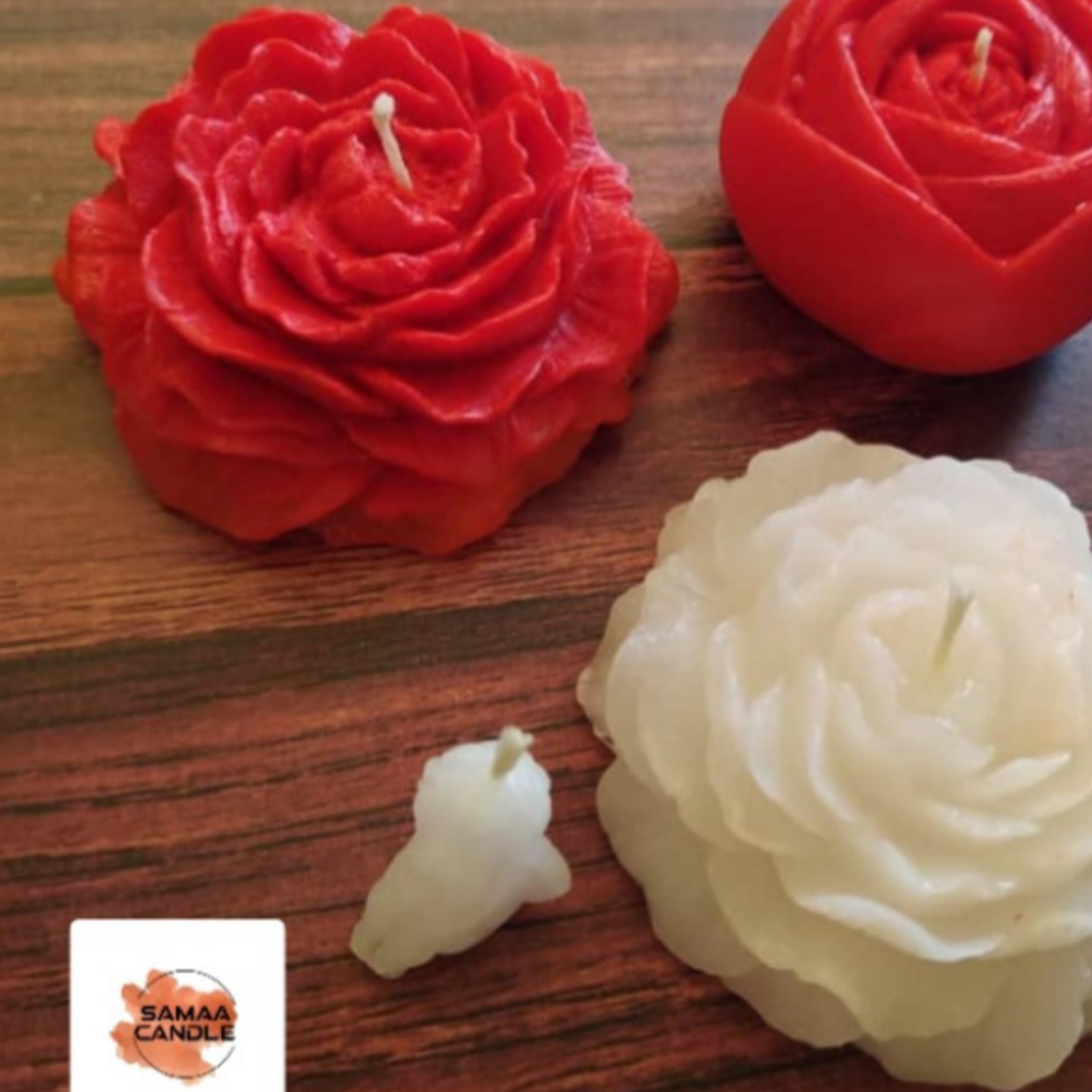 شمع دست ساز گل آلاله معطر ودر رنگ های دلخواه