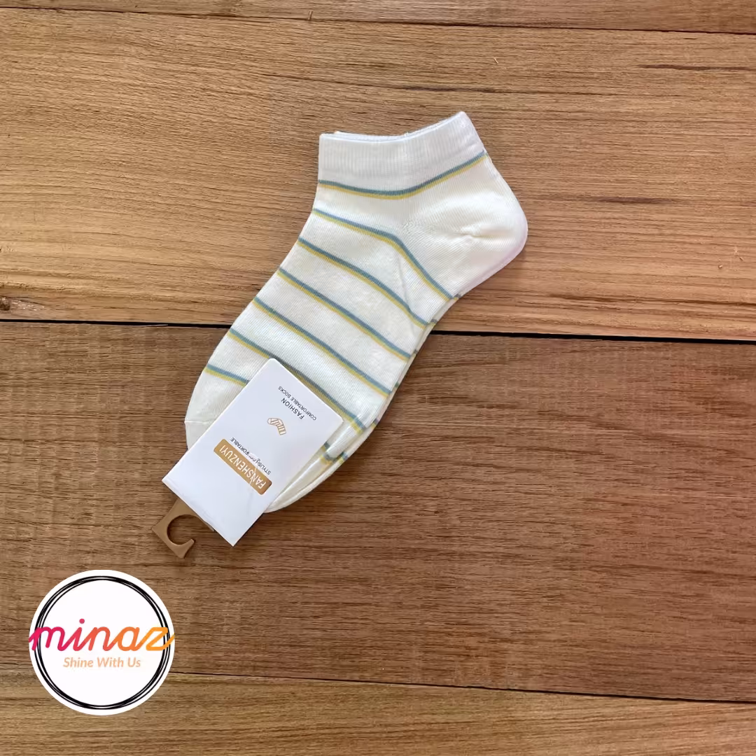 جوراب مچی رنگ سبز بهاری و شیری شماره پنج