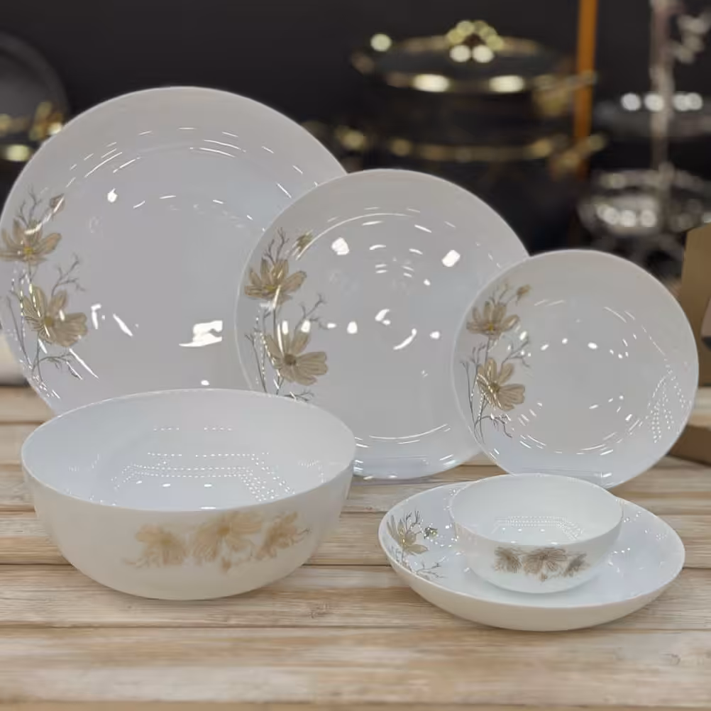 سرویس آرکوپال ژالین طلایی  برند گلدن اوپال با ضمانت رنگ و طرح 