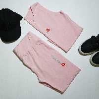 ست تاب شلوارک ورزشی زنانه ریبوک reebok صورتی فری سایز دارای رنگ بندی 