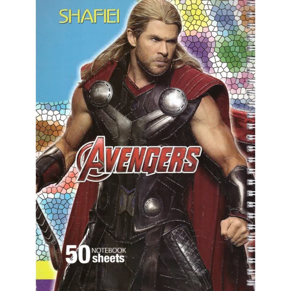 دفتر مشق 50 برگ فنر دوبل شفیعی طرح AVENGERS کد 22
