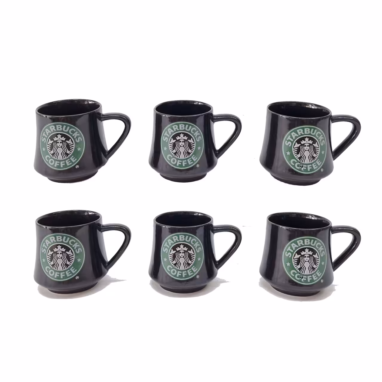 فنجان قهوه خوری  6 نفره  چینی مدل استارباکس