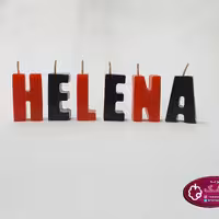 شمع حروف اسم دو رنگ