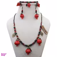 نیم ست زنانه لاچو طرح انار کد A-N9