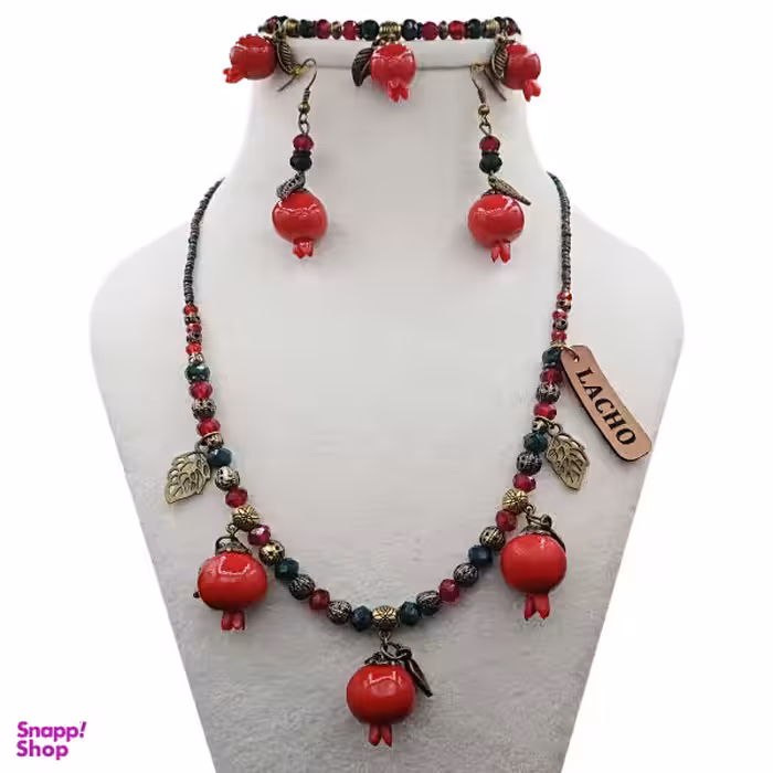 نیم ست زنانه لاچو طرح انار کد A-N9