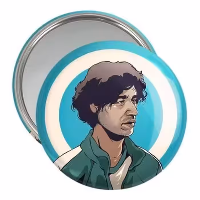 آینه جیبی خندالو مدل عبدل علی بازی مرکب Squid Game کد 10797