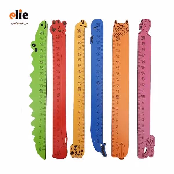 خط کش چوبی فانتزی ایمان 20 سانت