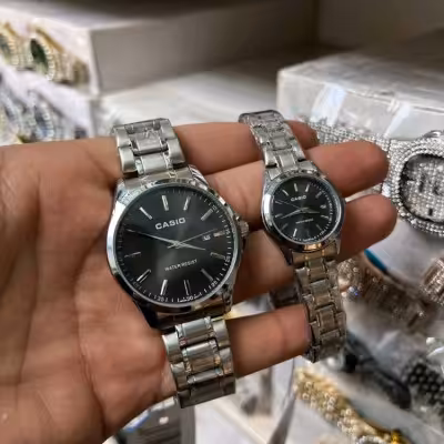 ساعت ست زنانه و مردانه کاسیو کلاسیک بند استیل موتور ژاپنی casio