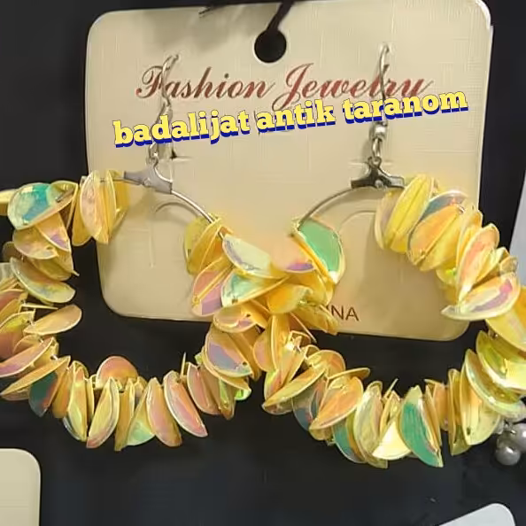 گوشواره حلقه ای پولکی