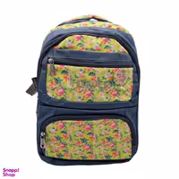 کوله پشتی طرح گل طوسی کد 238