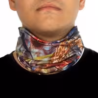 دستمال سر و گردن کوهنوردی اسکارف تابستانی طرحدار سوزنی هد گیر BRS ABS | سرمه ای/قرمز