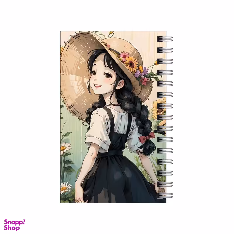 دفترچه یادداشت ۶۰ برگ مدل To Do List طرح دختر در میان گل ها کد 5726760