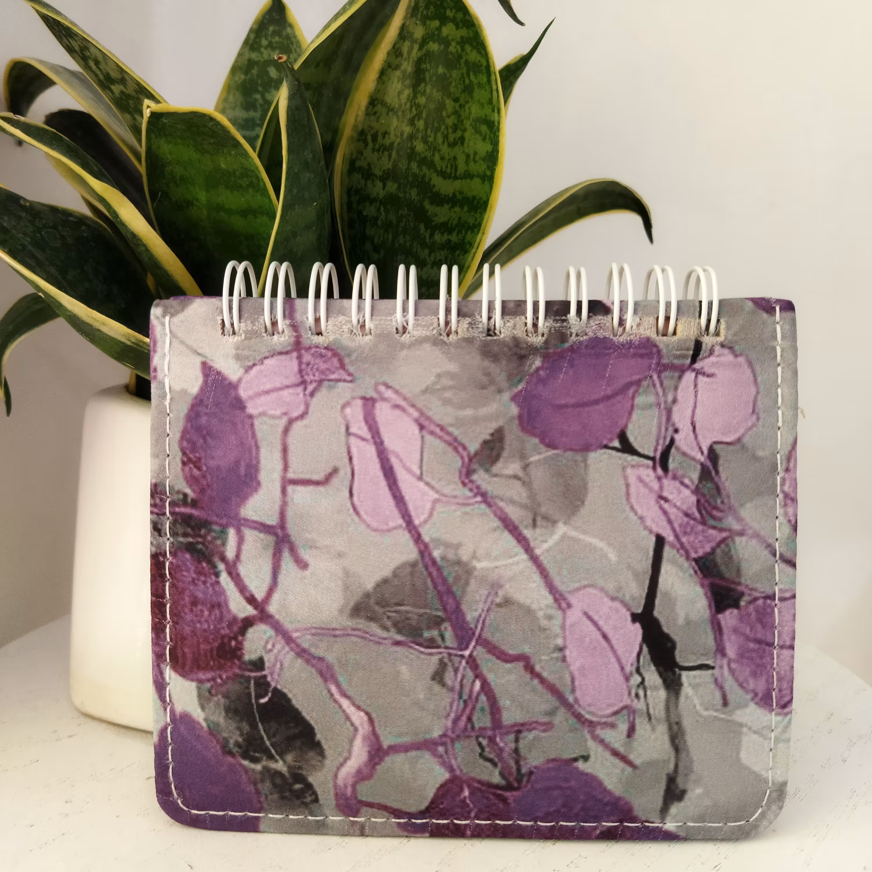 دفترچه فانتزی فنر دوبل با جلد پارچه ای کد 001