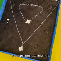 سرویس گردنبند و دستبند نقره ای اسلاید2