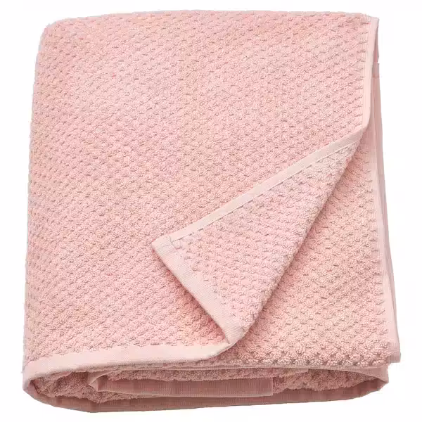 حوله حمام صورتی کمرنگ ایکیا GULVIAL سایز 100x150 سانتی‌متر