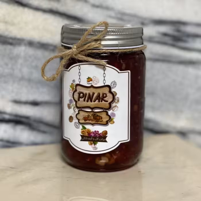 مربای گل و گردو خانگی 350 گرمی پینار 