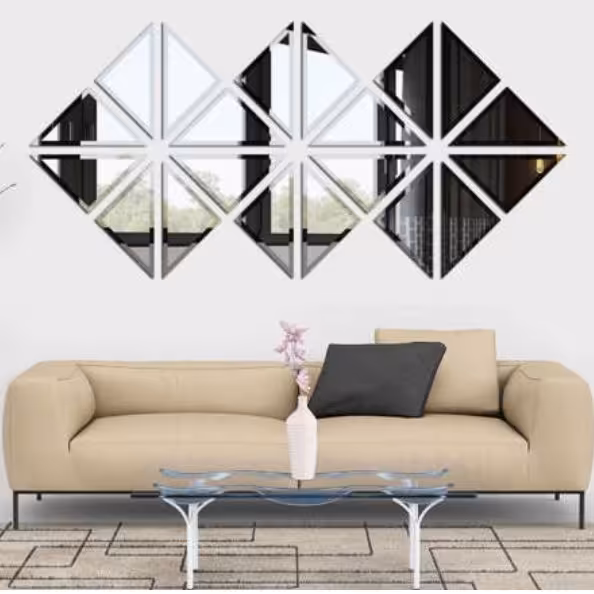 آینه دکوراتیو طرح مثلث 