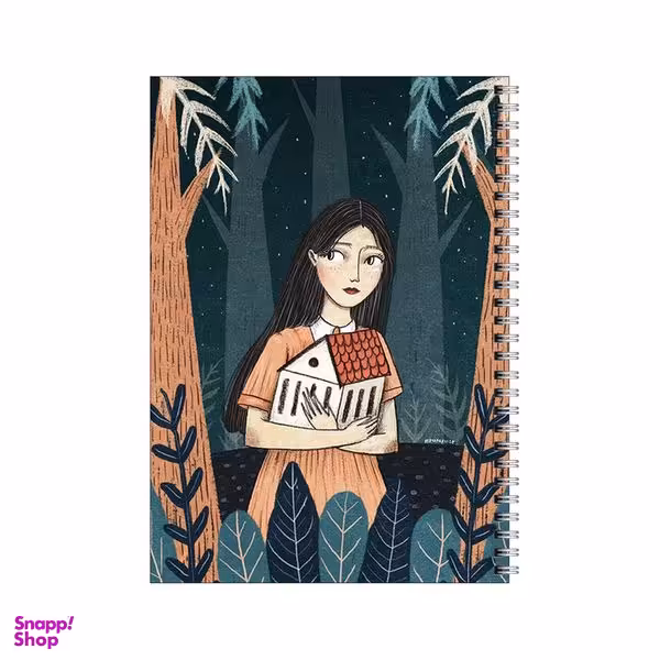 دفتر مشق 80 برگ بامبیلیپ طرح خونه و دختر و جنگل کد 6018000