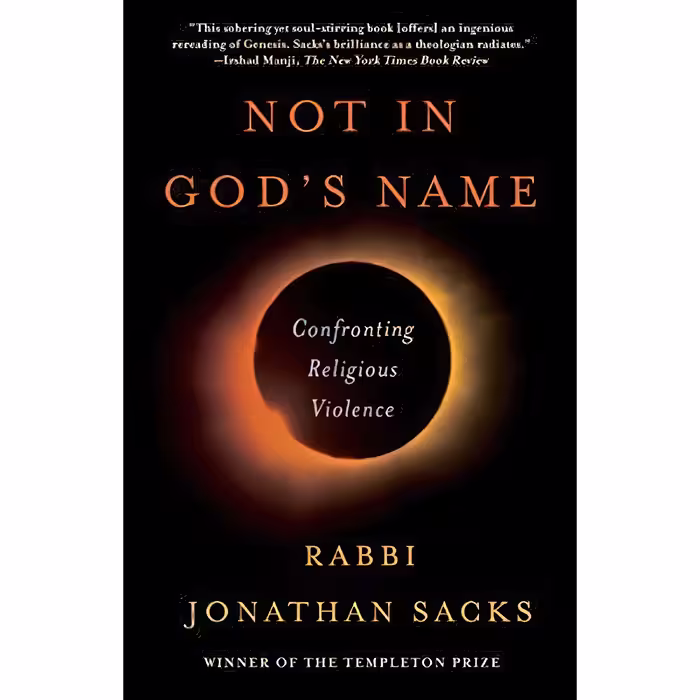 کتاب زبان اصلی Not in Gods Name اثر Jonathan Sacks انتشارات Schocken