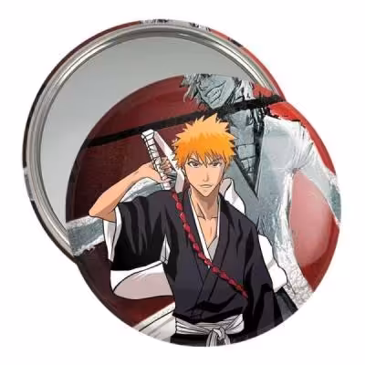 آینه جیبی خندالو طرح انیمه بلیچ Beach کد 4956