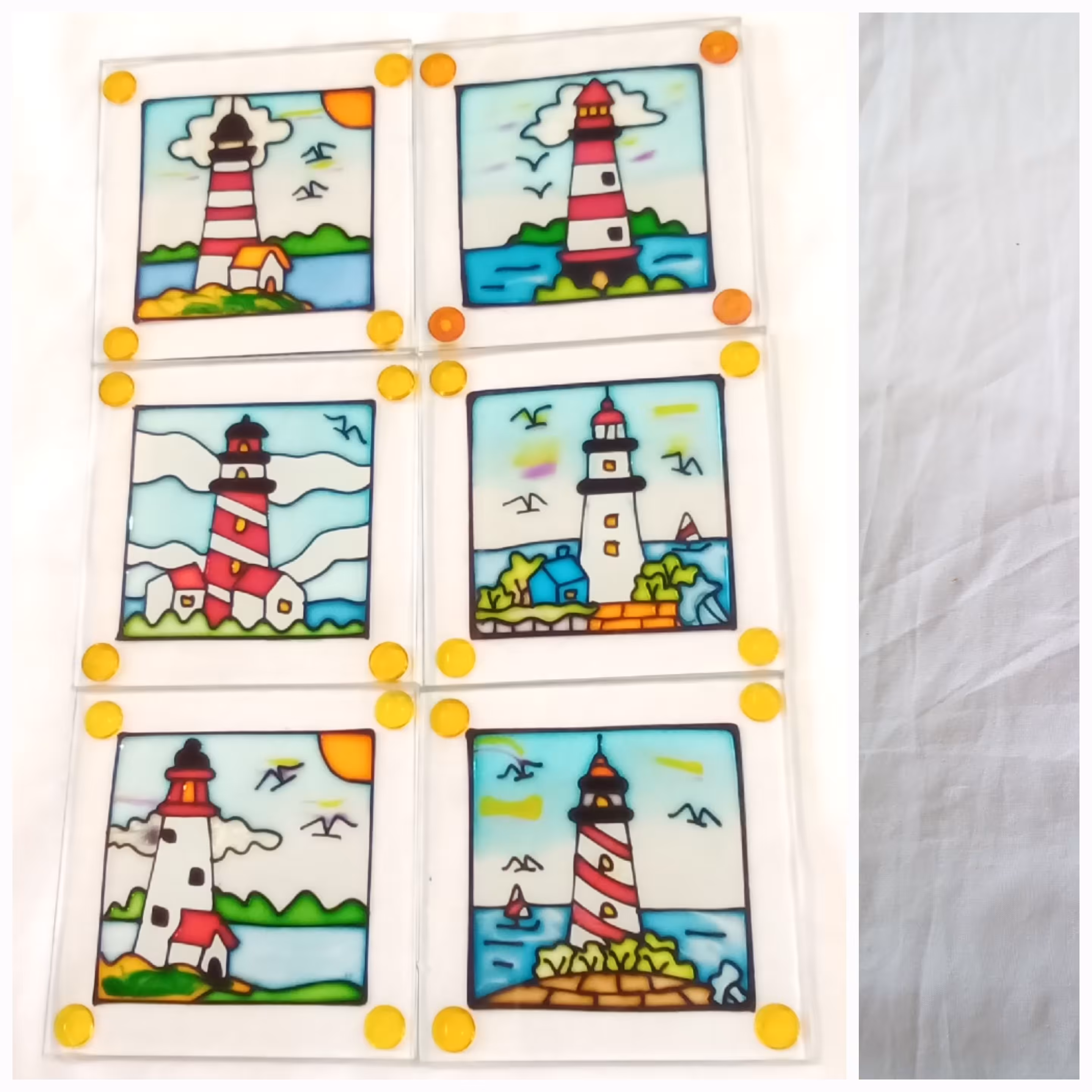 زیر لیوانی ویترای،،دستساز،،هلندی،،