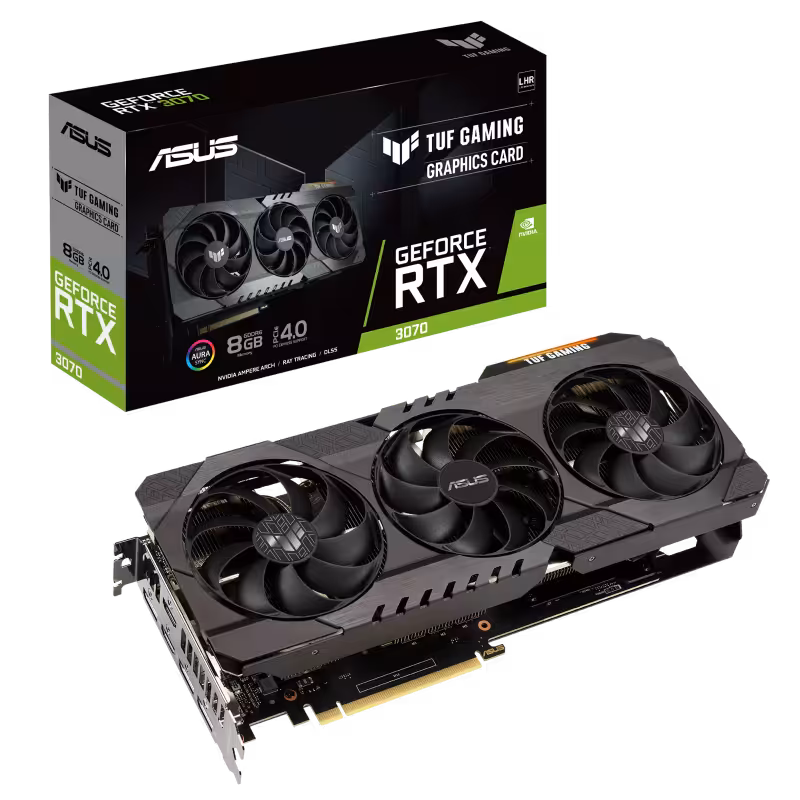 کارت گرافیک  ایسوس مدل TUF-RTX3070-8G-V2-GAMING حافظه 8 گیگابایت