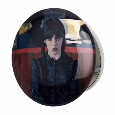 آینه جیبی خندالو طرح سریال ونزدی Wednesday مدل تاشو کد 25204