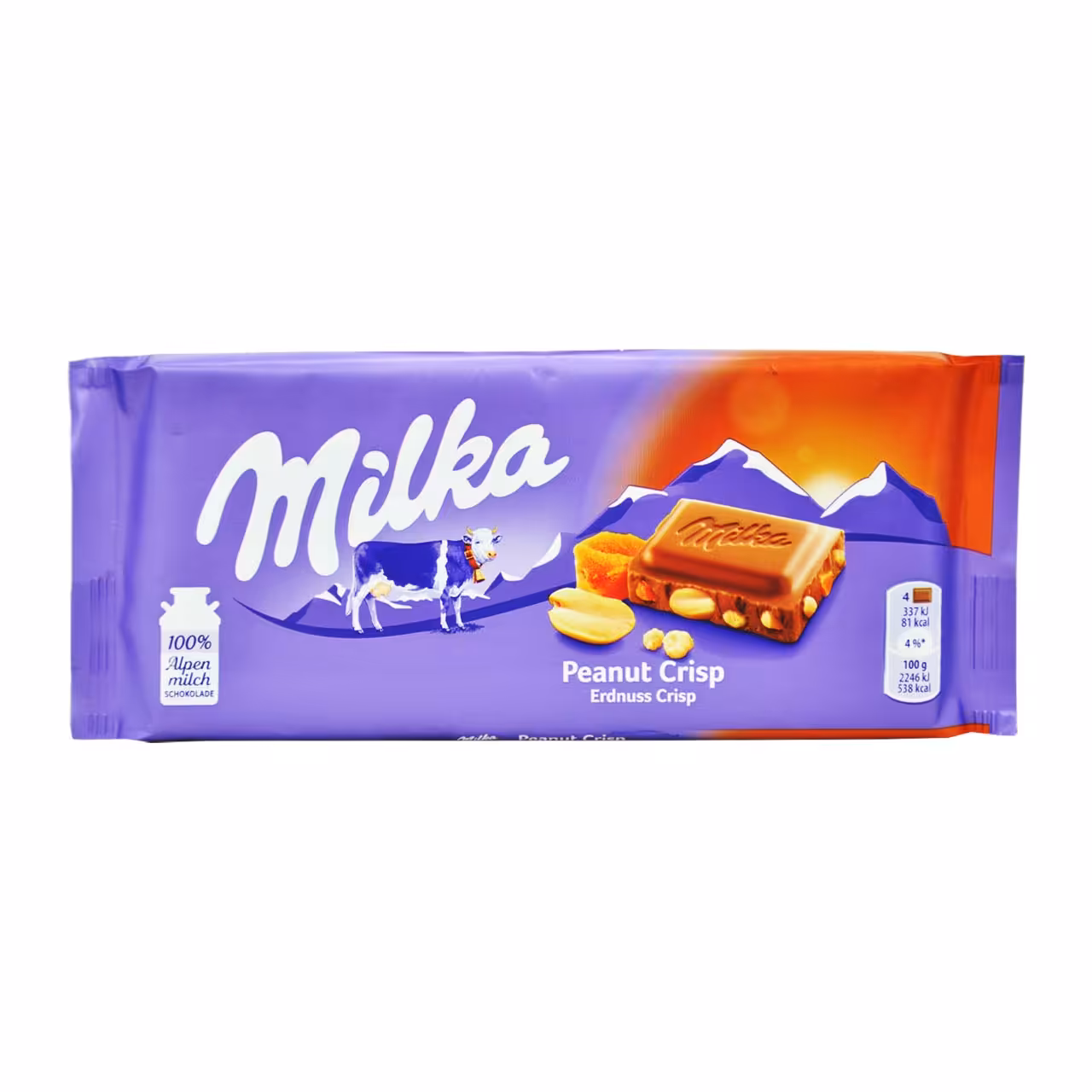 شکلات شیری با کارامل و بادام زمینی 90 گرم میلکا - milka