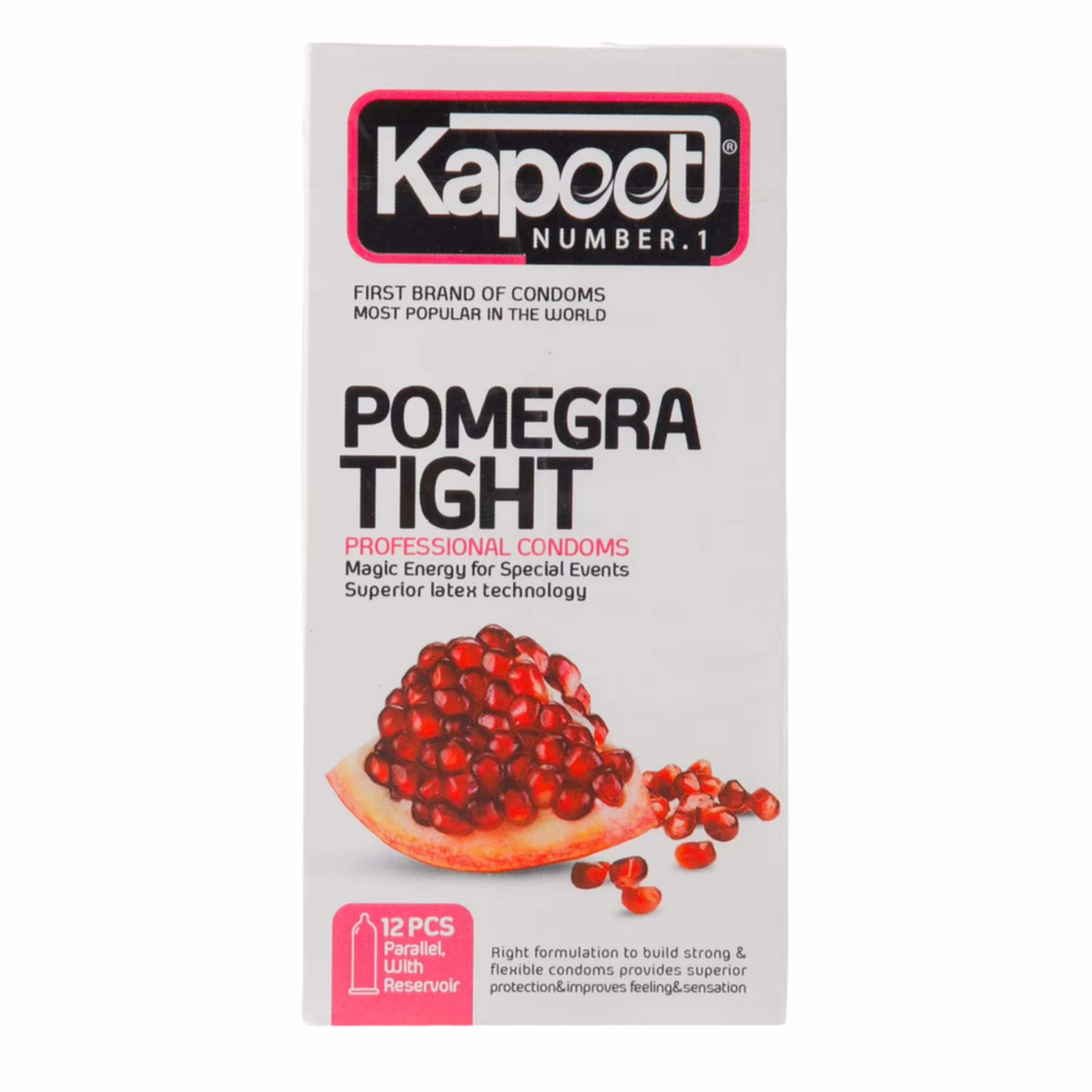 کاندوم کاپوت مدل pomegra tight بسته 12 عددی