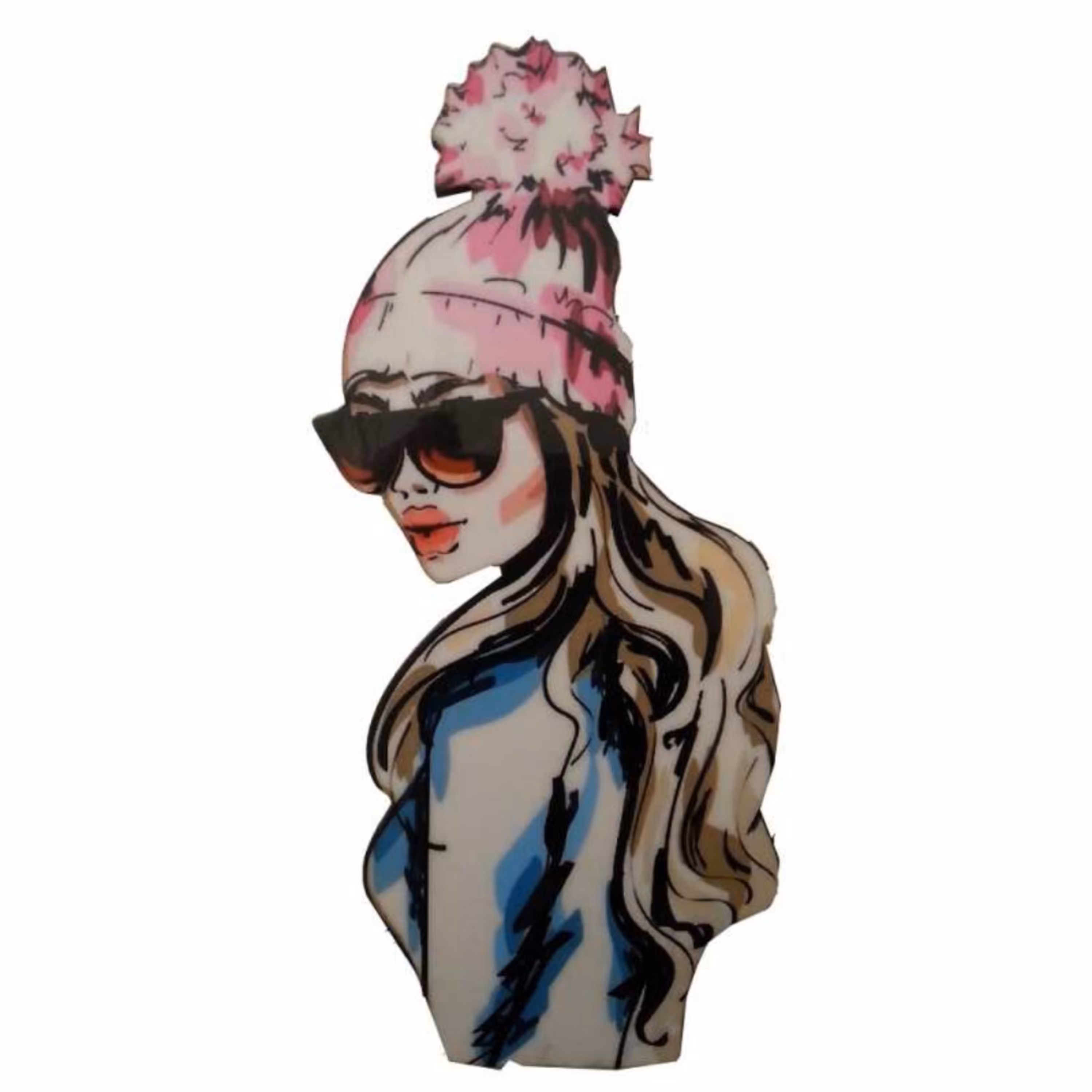 تاپر تزیین کیکدبهگز مدل دخترhip