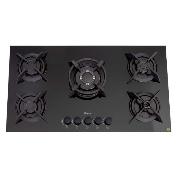 اجاق گاز صفحه ای بیمکث 5 شعله مدل MG 5080 مشکی