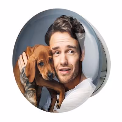 آینه جیبی خندالو طرح لیام پین گروه موسیقی وان دایرکشن One Direction مدل تاشو کد 18979