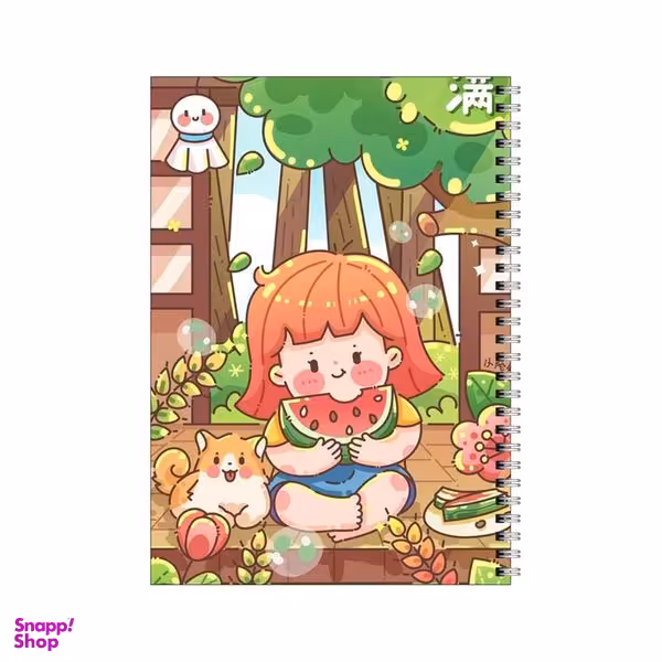 دفتر مشق 80 برگ بامبیلیپ طرح دختر هندونه خور کد 1720943