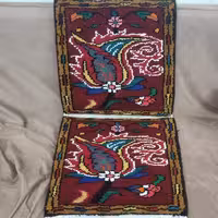 فرش دست بافت 2 عدد به هم چسبیده بسیار زیبا 