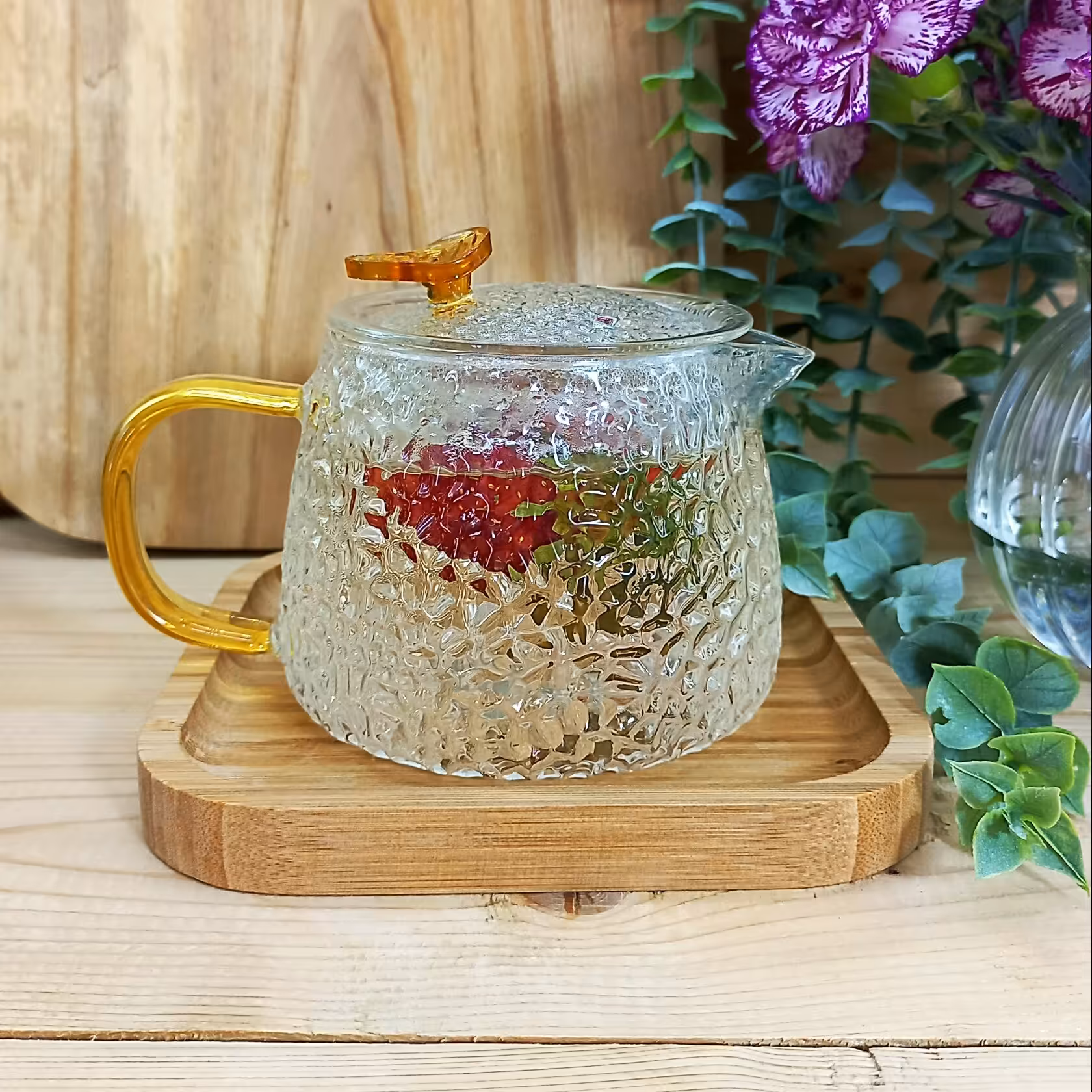 قوری دمنوش پیرکس طرح برفکی