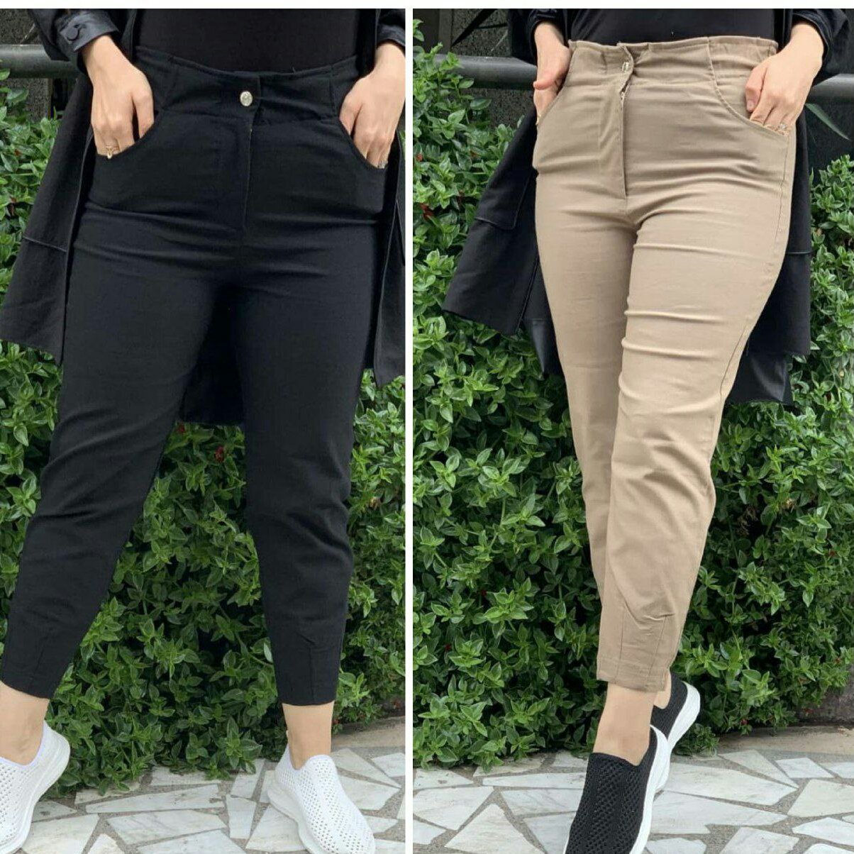 شلوار مام استایل جنس کتان کش