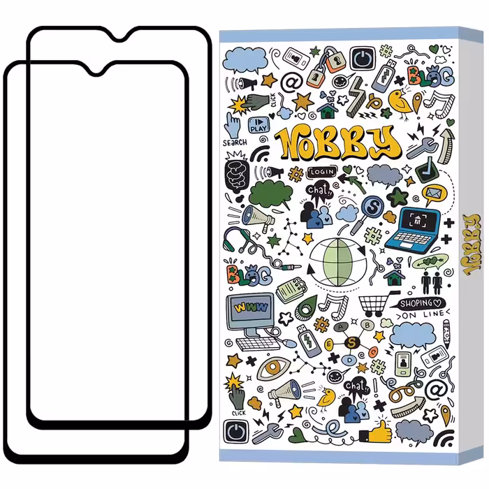 محافظ صفحه نمایش تمام صفحه مناسب برای گوشی موبایل شیائومی Redmi 9C پک 2 عددی