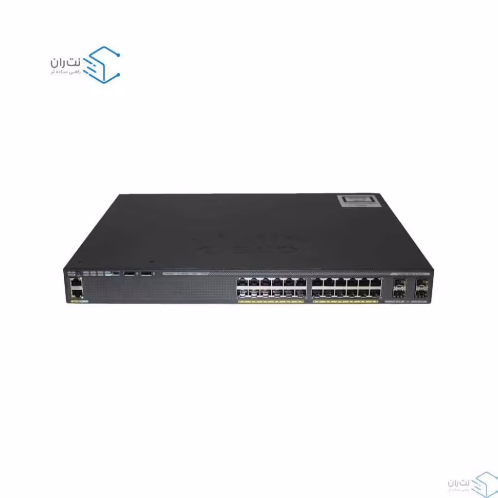 قیمت و خرید سوییچ شبکه 24 پورت   4 پورت SFP سیسکو مدل WS-C2960X-24PS-L | نت ران