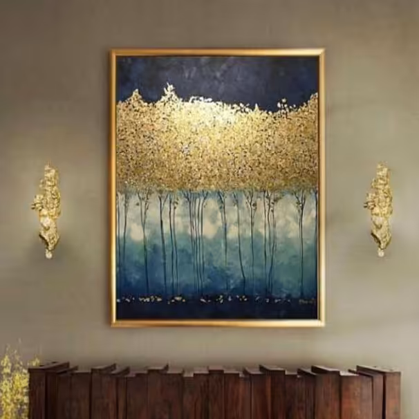 تابلو نقاشی مدرن جنگل رویا ورقطلا