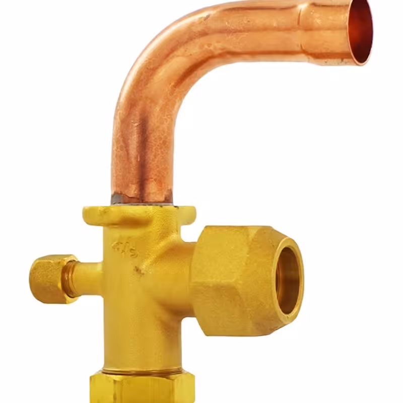 شیر سرویس کولر گازی سایز سه چهارم کج یا 90 درجه