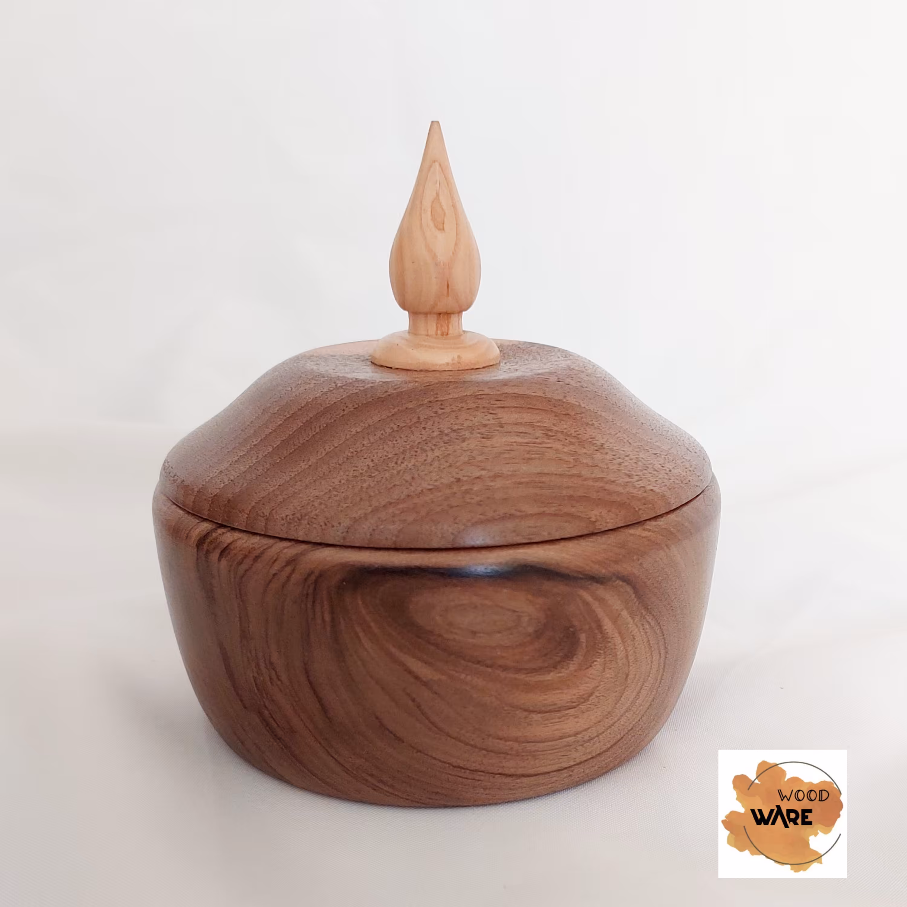 ظرف چوبی دردار قطر 12 سانت دسته نوک تیز