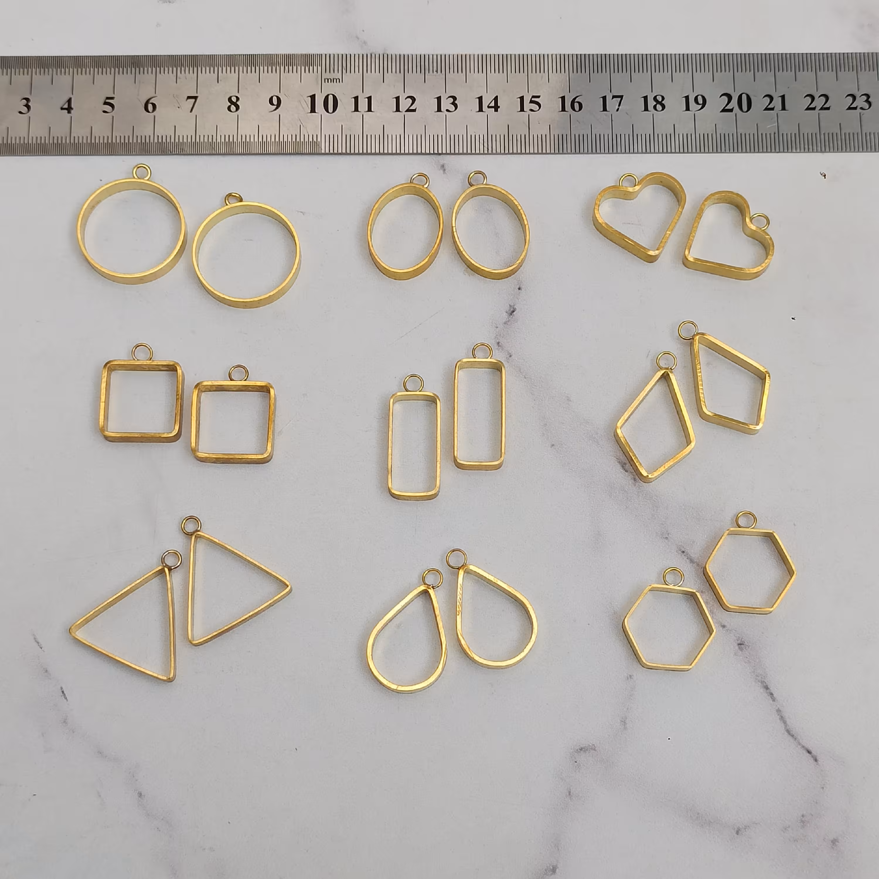 قاب برنجی گوشواره بی کفه 