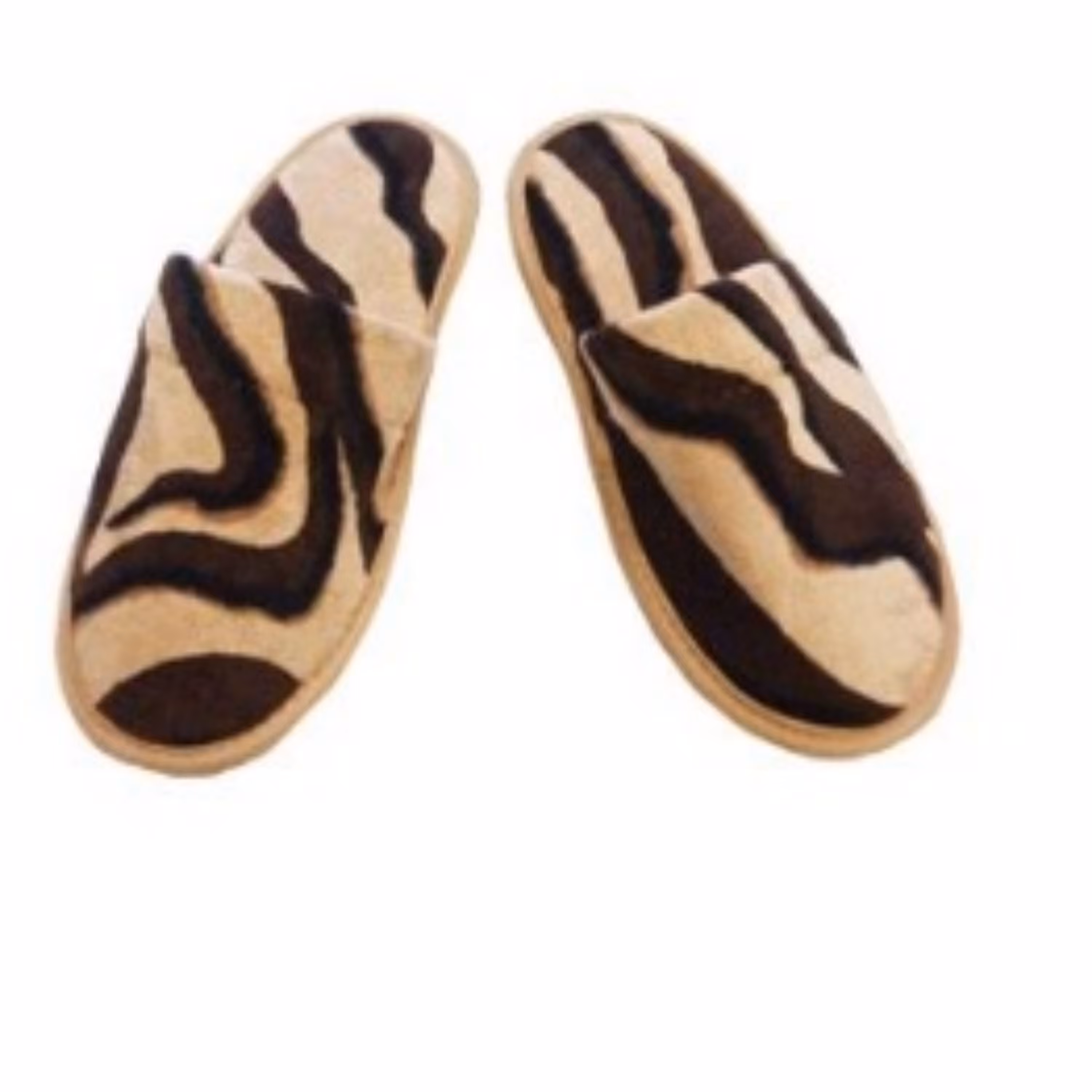 دمپایی حوله ای پودایران طرح ببری نسکافه ای سایز 40 با کفی طبی و ضد لغزش