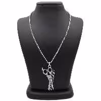 گردنبند مردانه آرالیا طرح قیچی و شانه کد NVC-CW-8