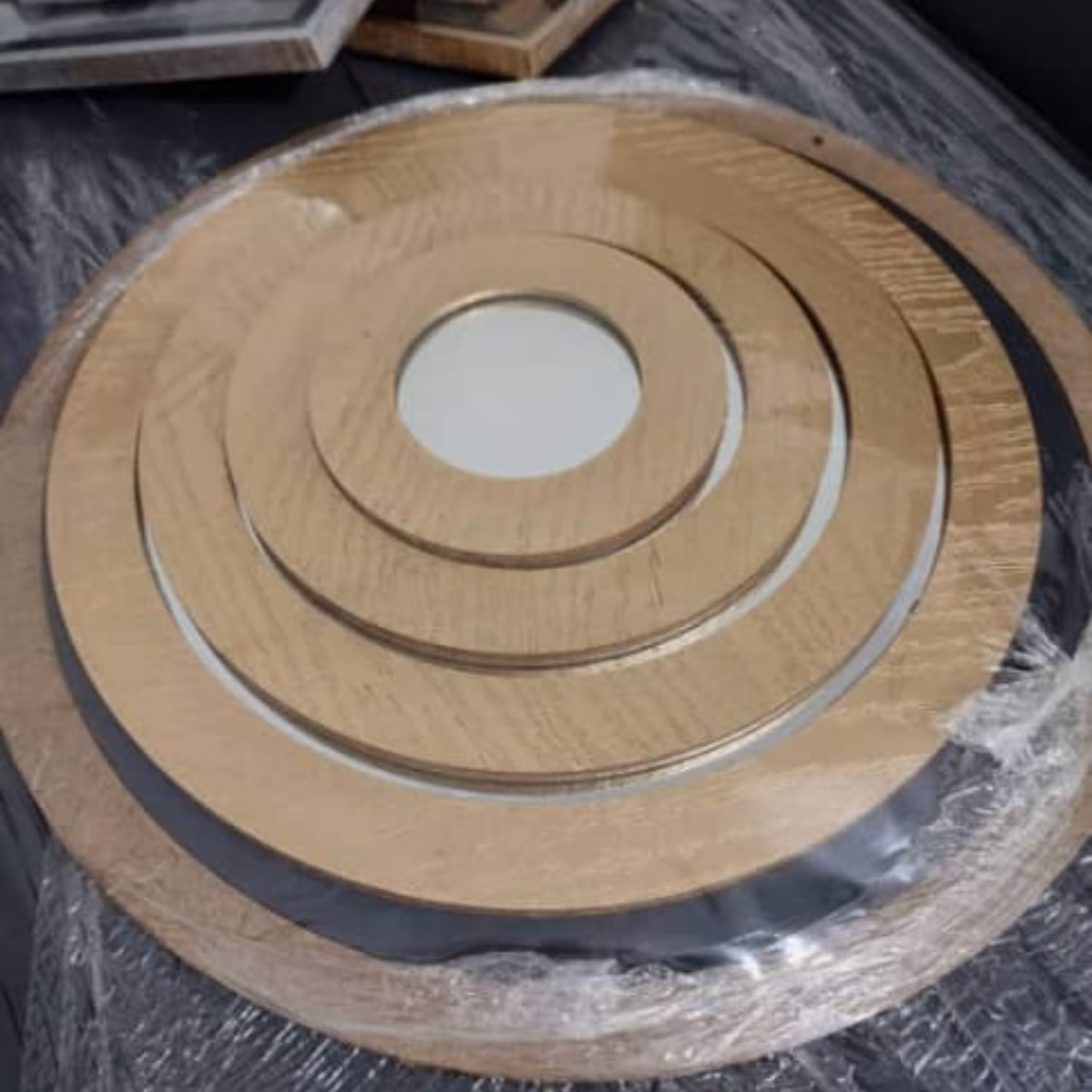 آینه پنج تکه گرد طلایی جنس MDF آینه بدون موج🔴فروش فقط بصورت عمده🔴