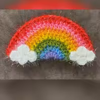 اسکاچ سوزنی دست بافت دولایه مدل رنگین کمان 