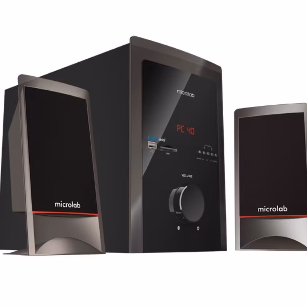 اسپیکر  بلوتوثی برقی میکرولب مدل M-700B microlab سه تکه ریموت کنترل دار  فلش خور
