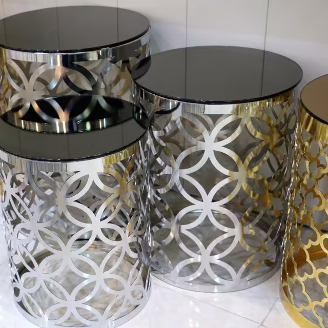 میز عسلی پذیرایی 3 تیکه CNC