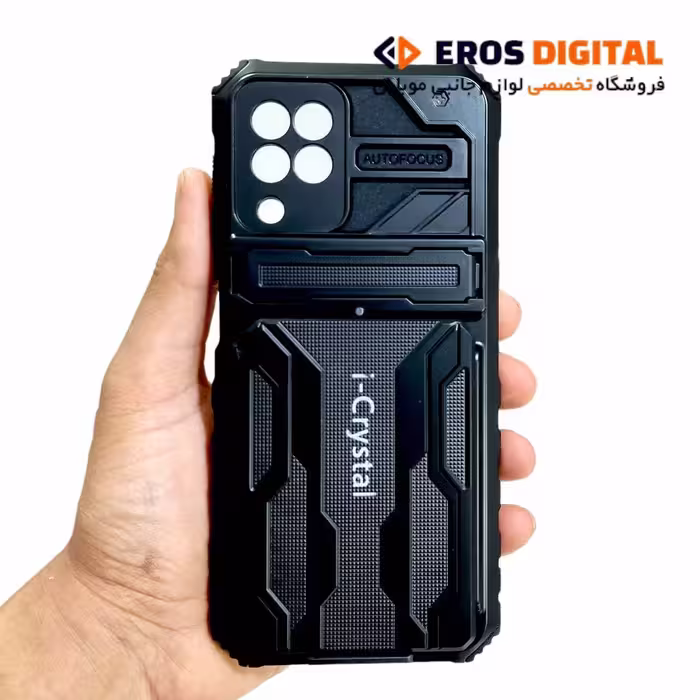قاب ضد ضربه A22 4G مدل i-Crystal جاکارتی - مشکی