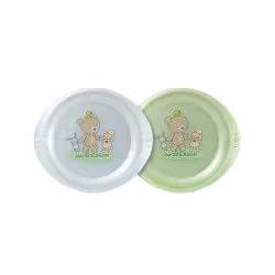 بشقاب دوعددی آبی و سبز